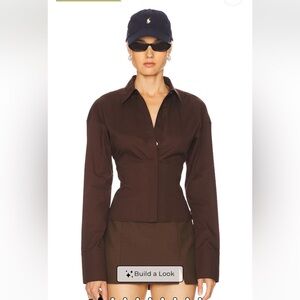 L’Academie Elsie Shirt in Chocolate Brown